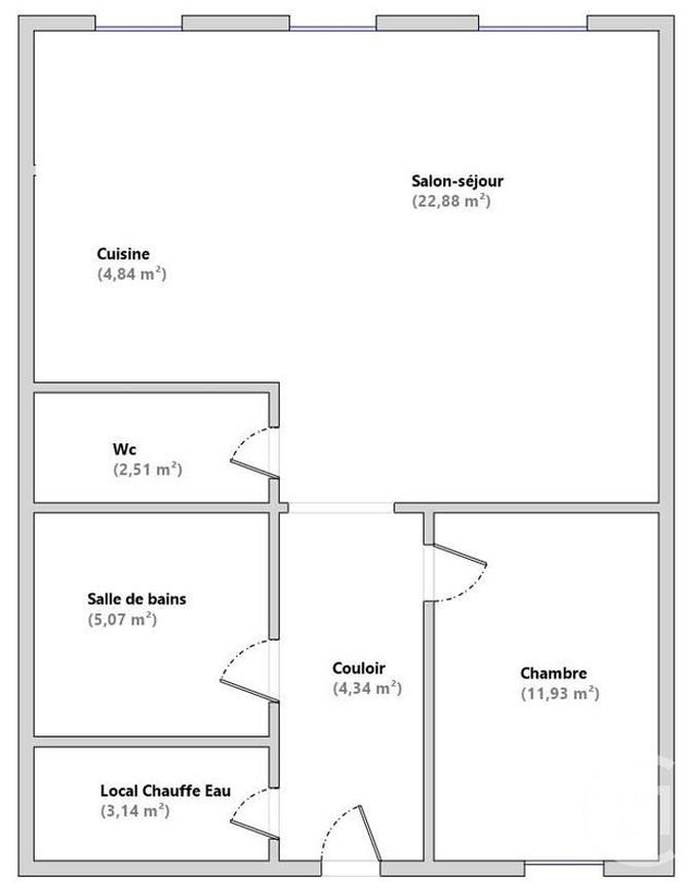 Appartement F2 à louer - 2 pièces - 54.71 m2 - LURE - 70 - FRANCHE-COMTE - Century 21 Gsm Immo
