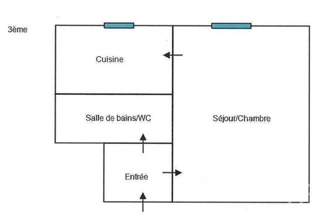 Appartement F1 à louer - 1 pièce - 28.46 m2 - VESOUL - 70 - FRANCHE-COMTE - Century 21 Gsm Immo