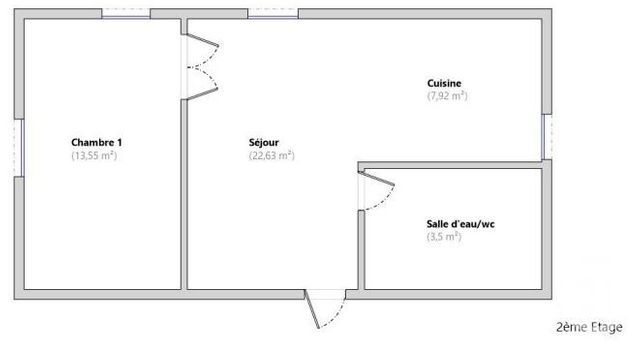 Appartement F2 à louer - 2 pièces - 50.0 m2 - VESOUL - 70 - FRANCHE-COMTE - Century 21 Gsm Immo