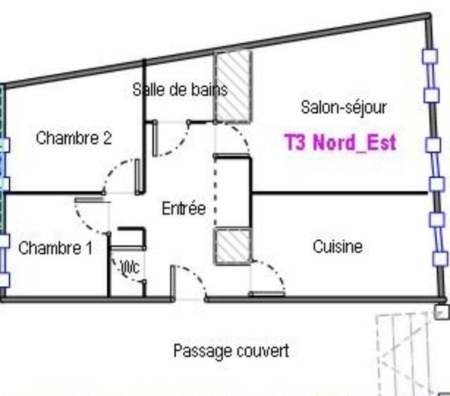 Appartement F3 à louer - 3 pièces - 70.95 m2 - LURE - 70 - FRANCHE-COMTE - Century 21 Les Portes De L'Est