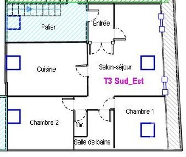 Appartement F3 à louer - 3 pièces - 68.45 m2 - LURE - 70 - FRANCHE-COMTE - Century 21 Gsm Immo
