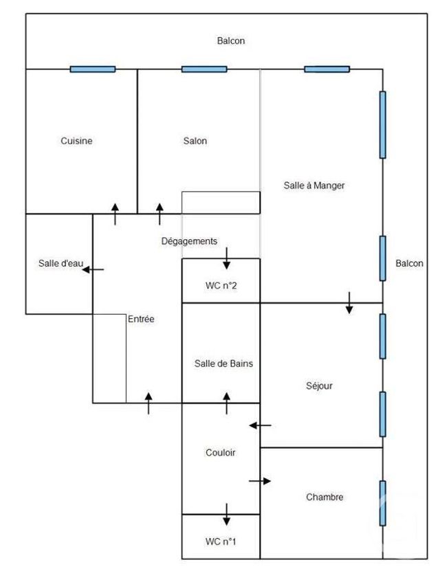 Appartement F4 à louer - 4 pièces - 98.47 m2 - LUXEUIL LES BAINS - 70 - FRANCHE-COMTE - Century 21 Gsm Immo
