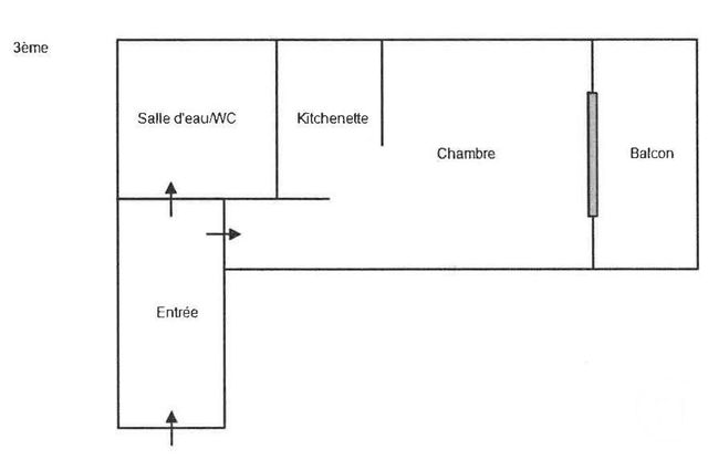 Appartement Studio à louer - 1 pièce - 24.79 m2 - LURE - 70 - FRANCHE-COMTE - Century 21 Gsm Immo